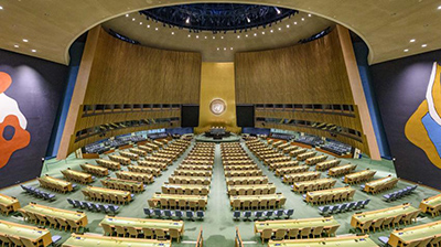 The General Assembly at the United Nations in New York